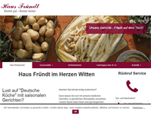 Tablet Screenshot of haus-fruendt.de
